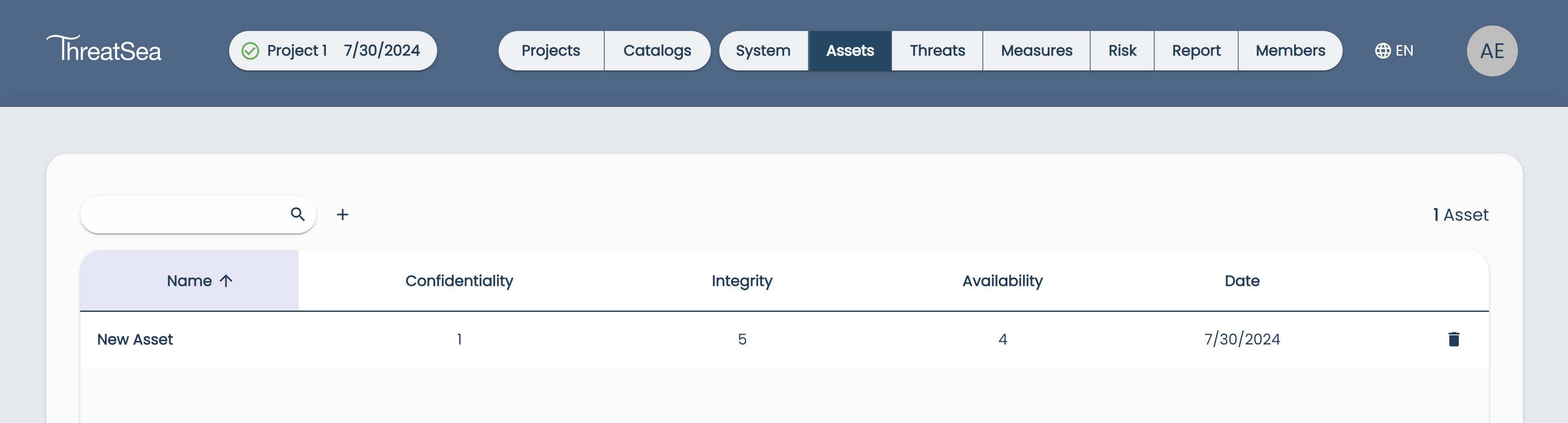 Assets Page Edit Asset